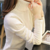 2018 New Autumn winter Women Knitted Sweaters Pullovers Turtleneck Long Sleeve Solid Color Slim Elastic Short Sweater Women K861