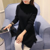 2018 Women Sweater And Pullover Autumn Winter  Pullover Warm  Female Pink Half-High Collar Pullover Long Sleeved Knit