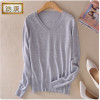 New 2018 Autumn Winter Fashion Women Sexy V-neck candy color Sweater Outerwear Pullovers Knit Cashmere Sweater Women's Clothes 