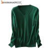 Sweater V Neck Women Fashion Autumn Cashmere Kint Sweater V Neck Solid Slim Sexy Pullovers Coat Female Blouse Knit Sweater