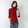 Autumn and Winter New Cashmere Sweater Women High Collar Pullover Fashion Slim Sweater Warm Bottom Sweater Short Sprout