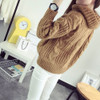 In stock Women Winter Sweaters and Pullovers Turtleneck Sweater Loose Thicken Warm Twist Knitted Sweater pullover Pull Femme