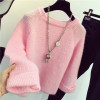 2018 New Autumn Winter Women Sweaters Solid Color Soft Mohair Knitting Pullovers Loose Knitted Sweaters Female Jumper Tops