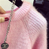 2018 New Autumn Winter Women Sweaters Solid Color Soft Mohair Knitting Pullovers Loose Knitted Sweaters Female Jumper Tops