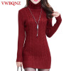 Autumn Winter New Women Turtleneck Warm Sweaters Slim Thick Female Sweater Knitted Slim Pullover Ladies Casual Shirt Clothing