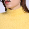 GCAROL 2018 New Autumn Winter Women Turtleneck Mohair Sweater 20% Wool Soft Hand Oversize Knit Tops Thick Pullover in 4 Colors