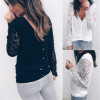 Cardigan Women Autumn Winter Female Long Sleeve Lace Cardigan Korean Slim Pockets Sweater Knitted Cardigans Women Tops