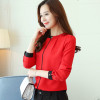 chiffon women Blouse Shirt 2018  Long Sleeve red women's clothing Office Lady blouse Women's Tops Ladies' shirt Blusas A91 30