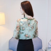 New women blouse shirt fashion 2018 long sleeve sweet print women's clothing applique ruffled neck feminine tops blusas D470 30