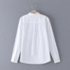 GOPLUS 2018 White Blouse Women Shirt Cotton Tops Sweets Stand Collar Stand Collar Long Sleeves Blusas Femininas C4270