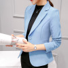 2018 Women's Blazer Pink Long Sleeve Blazers Solid One Button Coat Slim Office Lady Jacket Female Tops Suit Blazer Femme Jackets