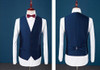 Custom Slim Fit Peak Lapel Best Man Suit Blue Groomsman Men's Wedding Prom Suits b0b