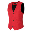 MarKyi plus size 6xl fashion slim fit sleeveless mens wedding waistcoats 9 colors solid waistcoat men dress vests 