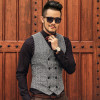 Mens Double Breasted Vest Men Dress Suit Vest Men Formal Grey Vest Suit Gilet Vest Slim Business Jacket Tops homme 2016 spring