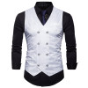 Men's Gentleman Formal Slim Fit Double Breasted Dress Suit Vests 2018 Fashion Paisley Print Men Vest Waistcoat Colete Masculino