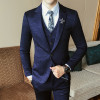 2017 Luxury New Arrival Autumn Formal Mens Suits Wedding Groom Costume Homme Slim Fit British Decent Dinner Suit Grey Blue 