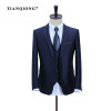 TIAN QIONG New Men Suits Slim Custom Fit Tuxedo Brand Fashion Bridegroon Business Dress Wedding Suit Blazer(Jackets+Pants+Vest)