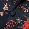 PYJTRL New Red Gold Blue Green Brocade Embroidery Floral Birds Pattern Slim Fit Blazer Designs Men Suit Jacket Stage Singer Wear