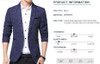 Mwxsd brand Men's Casual Slim Fit Blazer suit jacket Men Single Button Blazer Male fashion Suit Blue Jacket and Coat for Male 