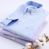 Men Shirt Long Sleeve Regular Fit men Plaid &amp; Striped Shirt Oxford Mens Dress Shirts Blue Casual Camisa Social 5XL 6XL Plus Size