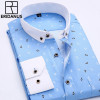 2016 Men Retro Floral Printed Shirts Fashion Classical Man Long Sleeve Slim Fit Comfort Soft Cotton Leisure Styles Shirt M035