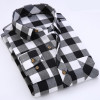 2018 Spring Autumn Flannel Men Plaid Shirt Long Sleeve Men's Warm Casual Shirts British Cotton Mens Check Shirt 14 Design YN790