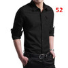  2018 spring men's shirt men's long-sleeved cotton shirt youth business solid color shirt Korean Slim clothes