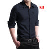  2018 spring men's shirt men's long-sleeved cotton shirt youth business solid color shirt Korean Slim clothes