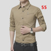  2018 spring men's shirt men's long-sleeved cotton shirt youth business solid color shirt Korean Slim clothes