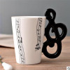 Novelty Guitar Ceramic Cup Personality Music Note Milk Juice Lemon Mug Coffee Tea Cup Home Office Drinkware Unique Gift