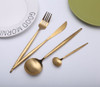 4 Pcs/set Pure Gold european Dinnerware knife 304 Stainless Steel Western Cutlery Kitchen Food Tableware Dinner Set 