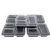 10Pcs Reusable Meal Prep Bento Box Container 3 Compartment with Lids with Lids Food Storage Container Lunch Box For Microwave