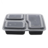 10Pcs Reusable Meal Prep Bento Box Container 3 Compartment with Lids with Lids Food Storage Container Lunch Box For Microwave