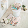 2pcs/set New Cut Cartoon Rabbit Animal Pattern Bathroom Set Carpet Absorbent Non-Slip Pedestal Rug Lid Toilet Cover Bath Mat