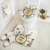 2pcs/set New Cut Cartoon Rabbit Animal Pattern Bathroom Set Carpet Absorbent Non-Slip Pedestal Rug Lid Toilet Cover Bath Mat