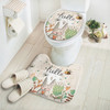 2pcs/set New Cut Cartoon Rabbit Animal Pattern Bathroom Set Carpet Absorbent Non-Slip Pedestal Rug Lid Toilet Cover Bath Mat