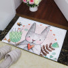 Bathroom Carpet Doorway Floor Antiskid Absorbent Cute Smell Rabbit Printing Bath Mat Kitchen Carpet Rugs Doormat tapete banheiro