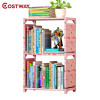 COSTWAY Fashion Simple Non-woven Bookshelves Two-layer Dormitory Bedroom Storage Shelves Bookcase Boekenkast Librero W0184