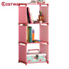 COSTWAY Fashion Simple Non-woven Bookshelves Three-layer Dormitory Bedroom Storage Shelves Bookcase Boekenkast Librero W0108