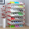 COSTWAY Non-woven 5 Tier Shoes Rack Shoe Cabinets Stand Shelf Shoes Organizer Living Room Bedroom Storage Furniture W0112