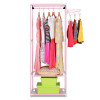 COSTWAY Simple Clothes Coat Rack Bedroom Floor Hanging Clothes Storage Shelves Balcony Multi-functional Drying Racks W0201