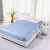 1pcs 100% Cotton Solid Color Fitted Sheet Stripe Mattress Cover Four Corners With Elastic Band Bed Sheet