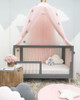 coxeer Kid Bedding Mosquito Net Romantic Round Bed Mosquito Net Bed Cover Pink Hung Dome Bed Canopy For Kids Bedroom Nursery 