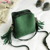 2018 Fashion Scrub Women Bucket Bag Vintage Tassel Messenger Bag High Quality Retro Shoulder Bag Simple Crossbody Bag Tote LB651