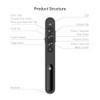 Doosl Wireless Presenter, RF 2.4GHz Powerpoint Presentation Remote Control PPT Clicker Presentation Laser Pen