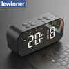 Bluetooth 5.0 Portable Wireless Bluetooth Speaker Column Subwoofer Music Sound Box LED Time Snooze Alarm Clock for Laptop Phone