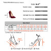 LALA IKAI Pumps Women Shoes Red Flock Slip-On Shallow Wedding Party Pointed Toe High Heels Pump Chaussures Femme 900C1722 -4