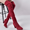 Women's warm boots 2018 autumn and winter new pointed thick with side zipper over the knee boots elastic boots women's shoes