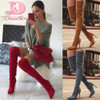 DoraTasia brand new women shoes woman boots large size 31-43 autumn over the knee boots thin high heels shoes sexy party boot