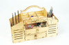  DIY Wooden Toolbox Building Kit Perfect for Tools Knife,File,Pin,Glue,Sandpaper,Clamp,Pencil,Ruler and Protractor